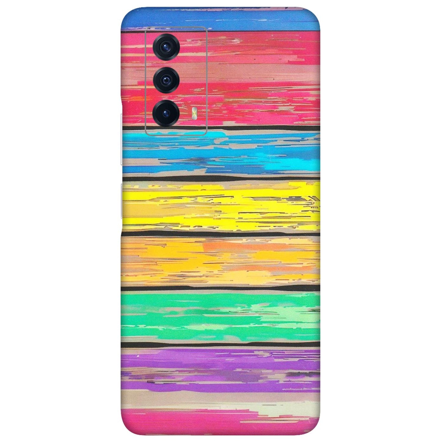 IQOO Phone Skins (All Models) - Multi Colour Wooden Wall - Matte Finish (M-96) IQOO Z5