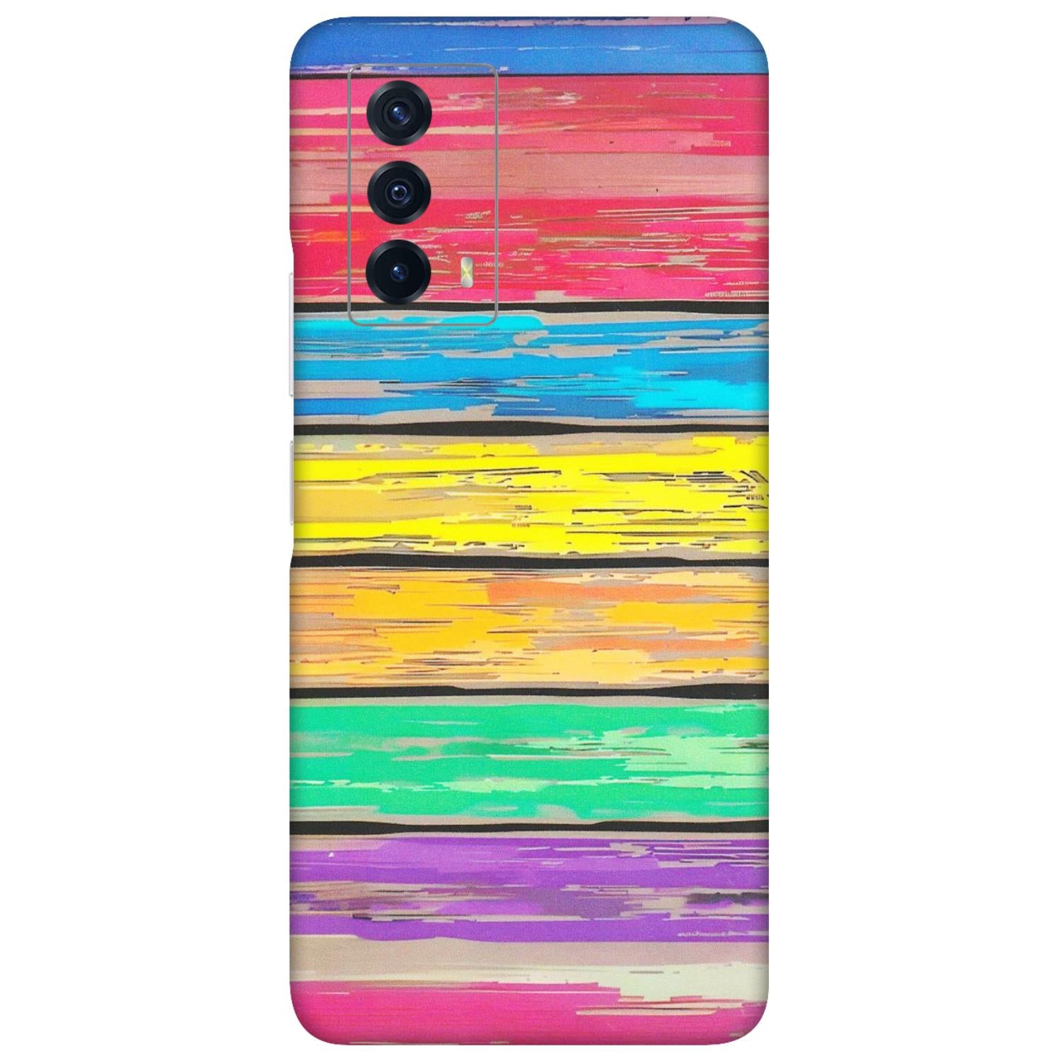 IQOO Phone Skins (All Models) - Multi Colour Wooden Wall - Matte Finish (M-96) IQOO Z5