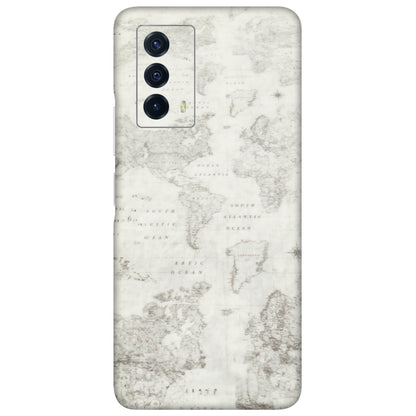 IQOO Phone Skins (All Models) - World Travel Map - Transparent Finish (T-04) IQOO Z5