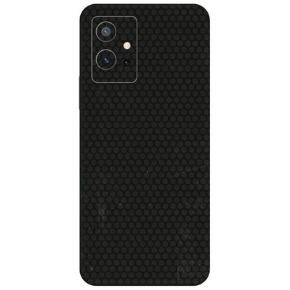 IQOO Phone Skins (All Models) - Black honeycomb - 3D Embossed Finish (L-114) IQOO Z6 5G