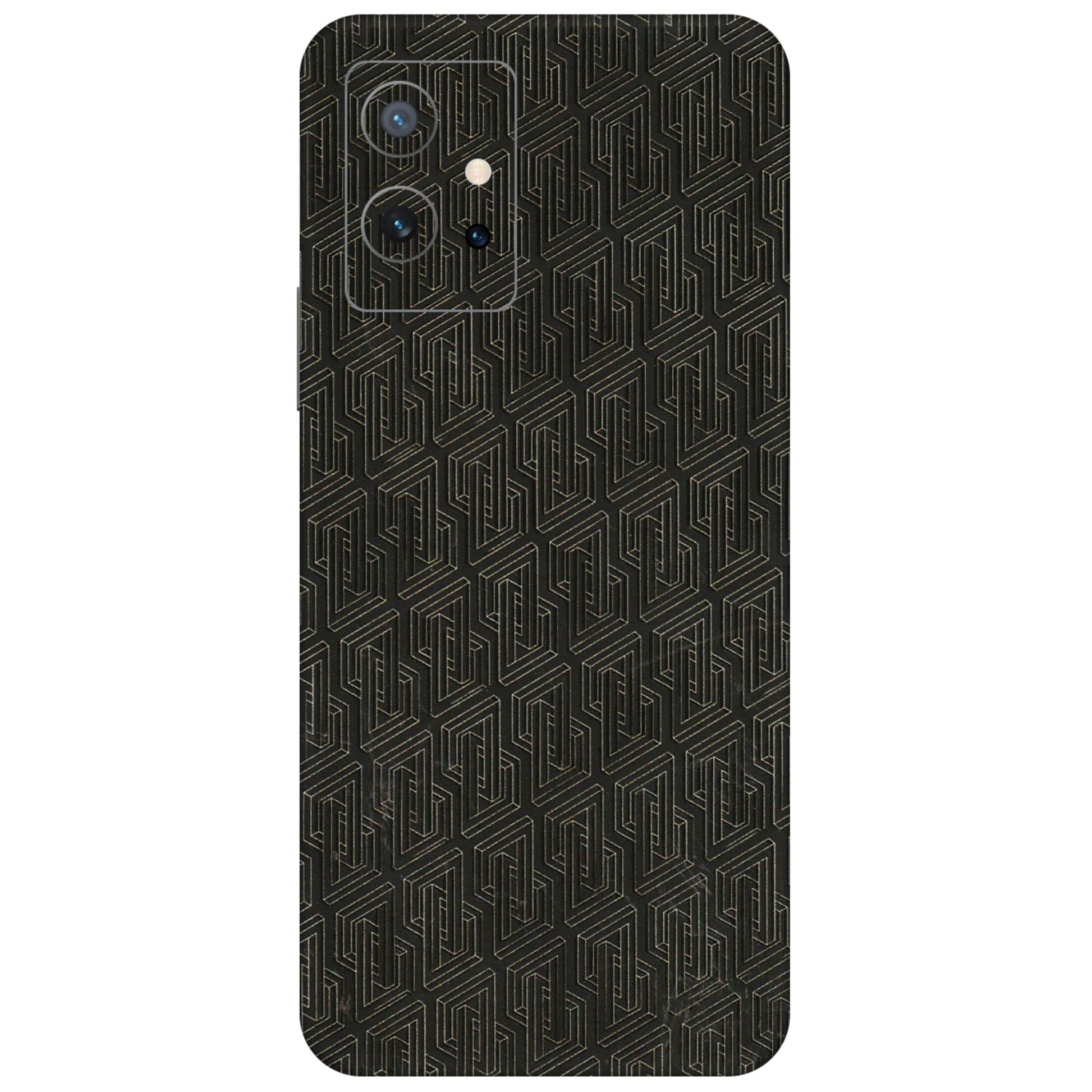 IQOO Phone Skins (All Models) - Black Abstract Pattern - 3D Embossed Finish (L-117) IQOO Z6 5G