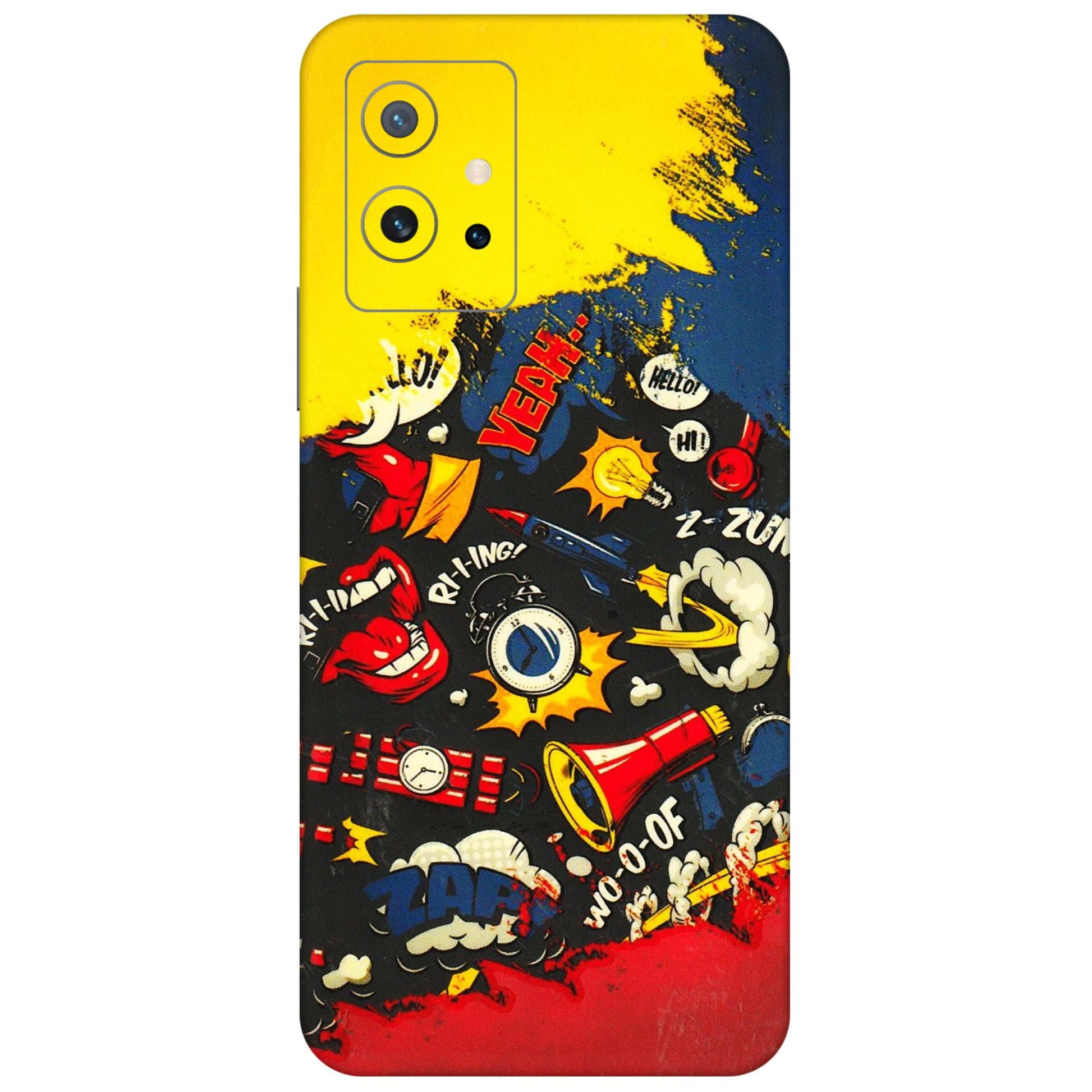 IQOO Phone Skins (All Models) - Pacific Doodle Art - 3D Embossed Finish (L-120) IQOO Z6 5G