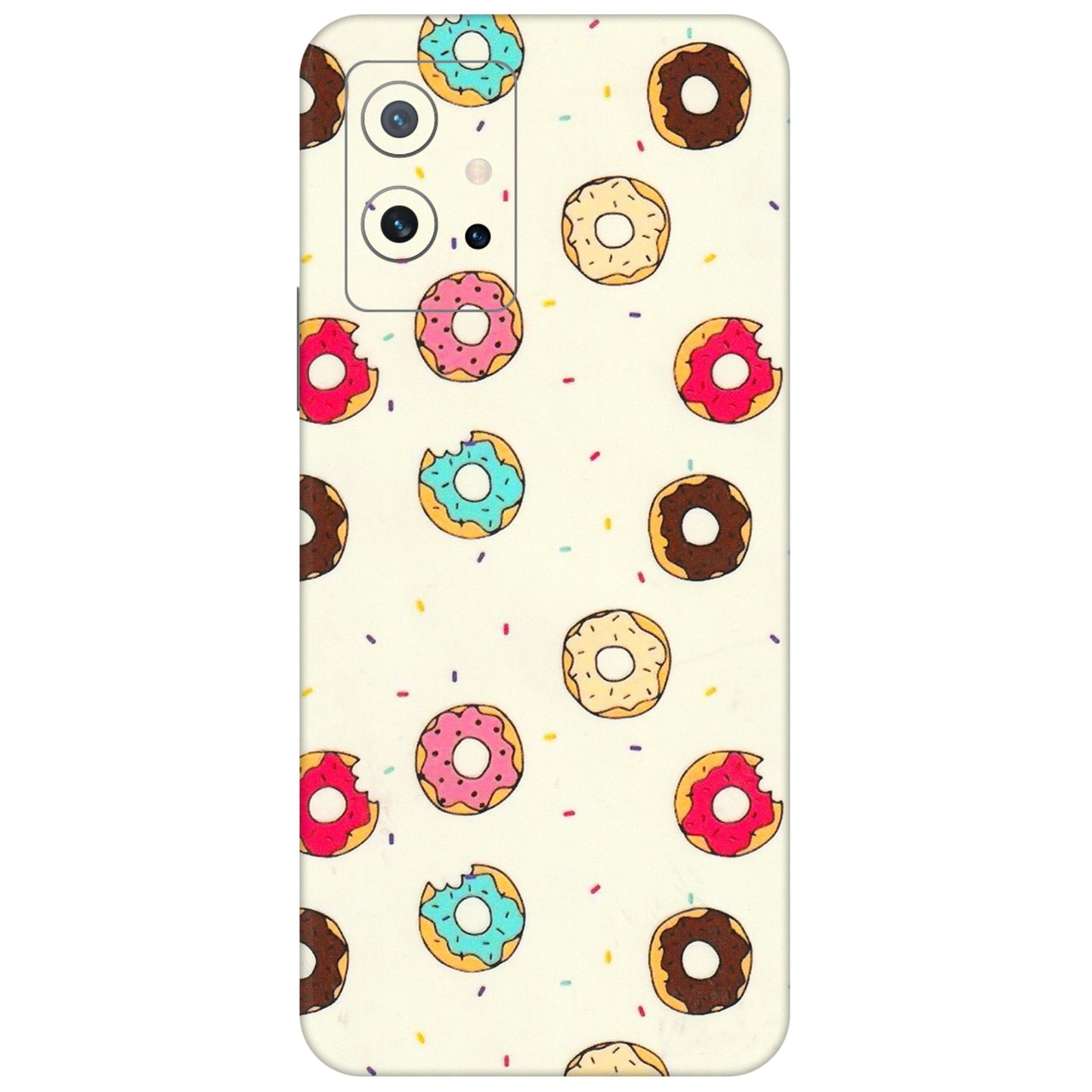 IQOO Phone Skins (All Models) - Mini Donuts Doodle Art - 3D Embossed Finish (L-122) IQOO Z6 5G