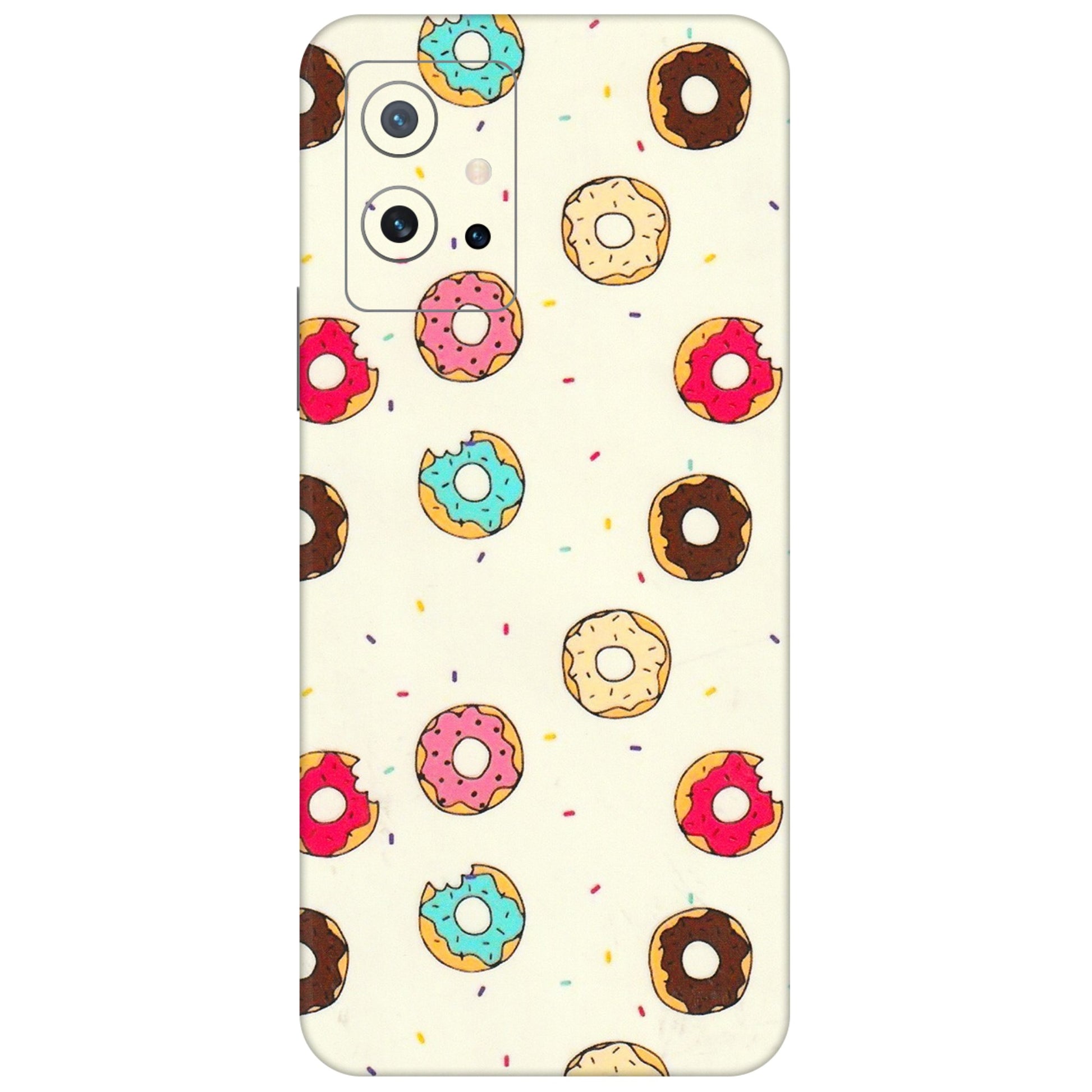 IQOO Phone Skins (All Models) - Mini Donuts Doodle Art - 3D Embossed Finish (L-122) IQOO Z6 5G