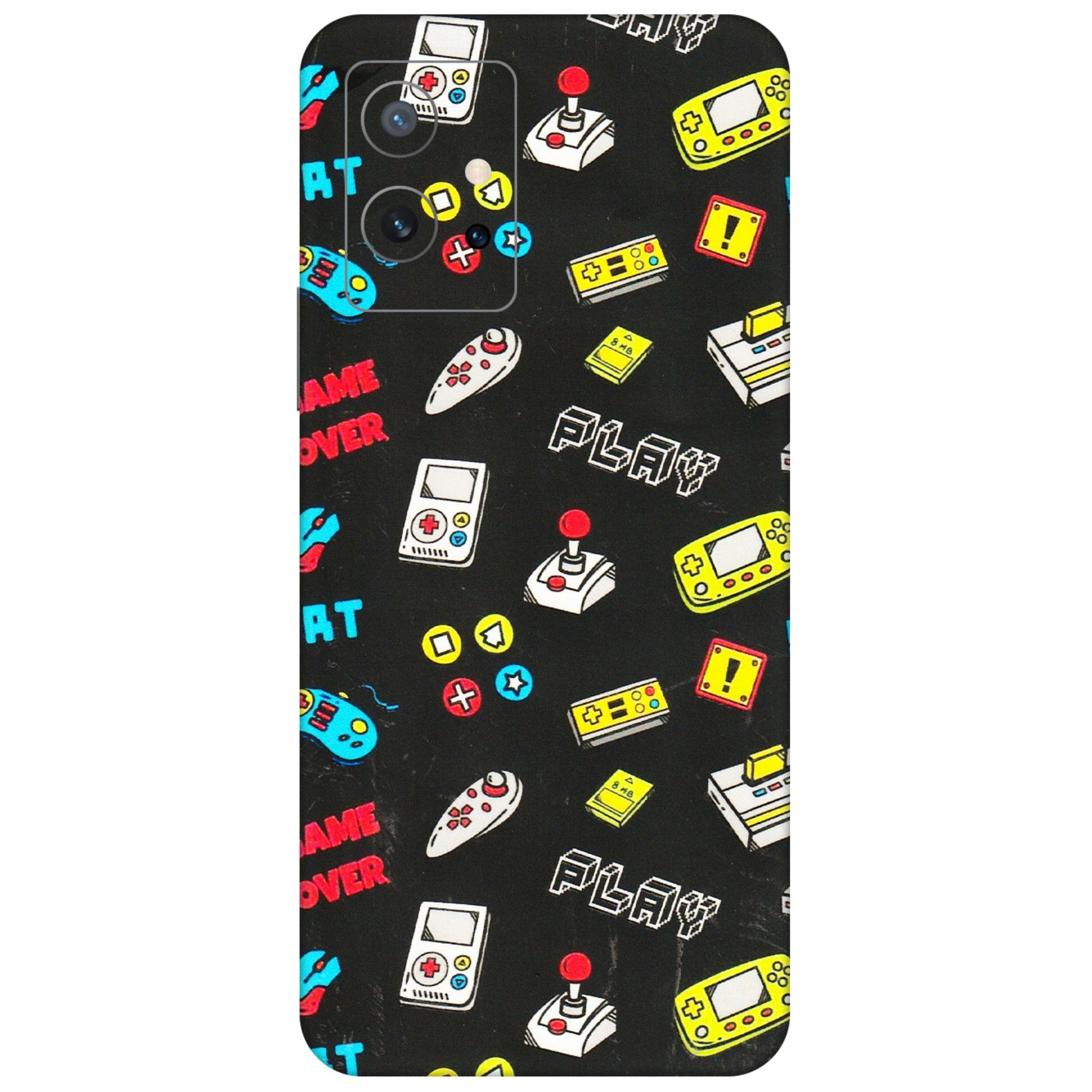 IQOO Phone Skins (All Models) - Gaming Doodles - 3D Embossed Finish (L-224) IQOO Z6 5G