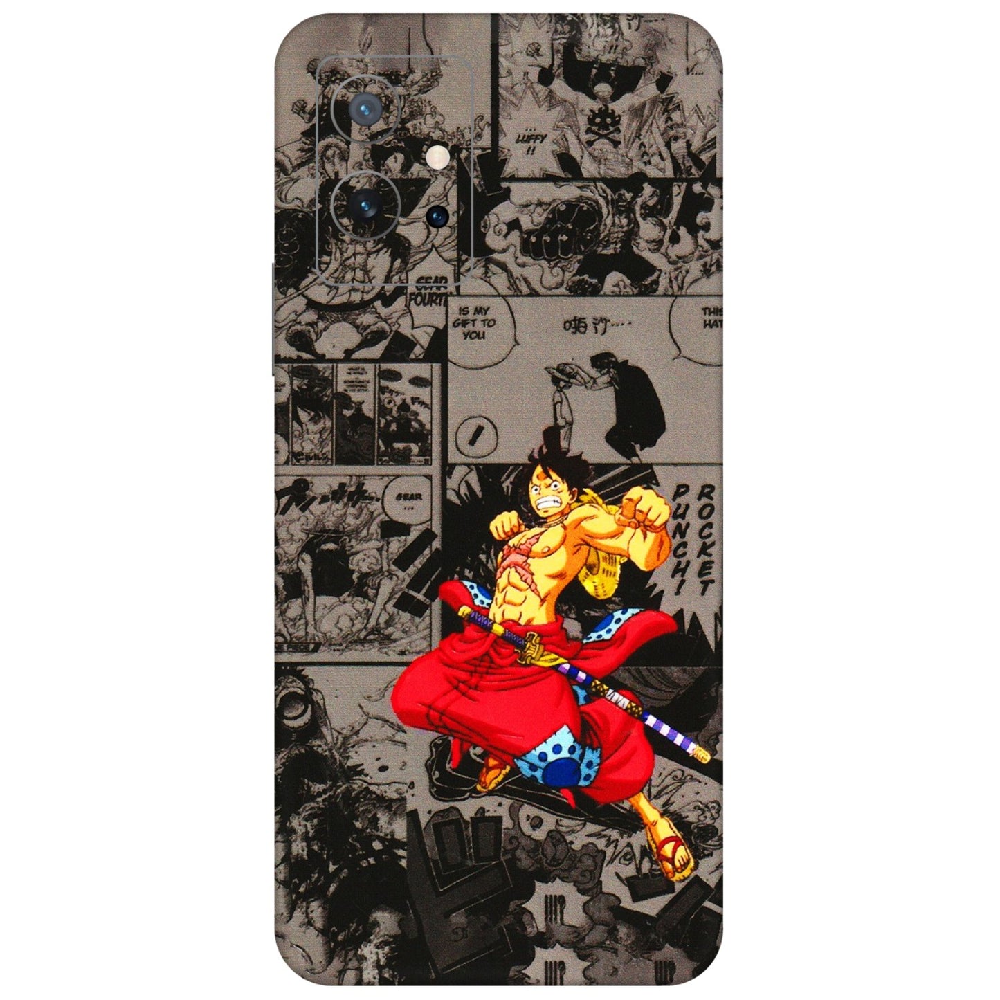 IQOO Phone Skins (All Models) - One Piece Rocket Punch Manga - 3D Embossed Finish (L-25) IQOO Z6 5G