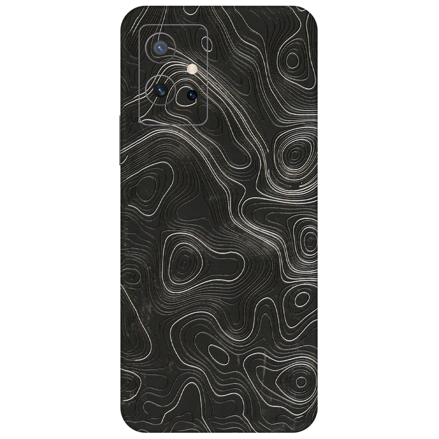 IQOO Phone Skins (All Models) - Abstract White Line Map - 3D Embossed Finish (L-269) IQOO Z6 5G