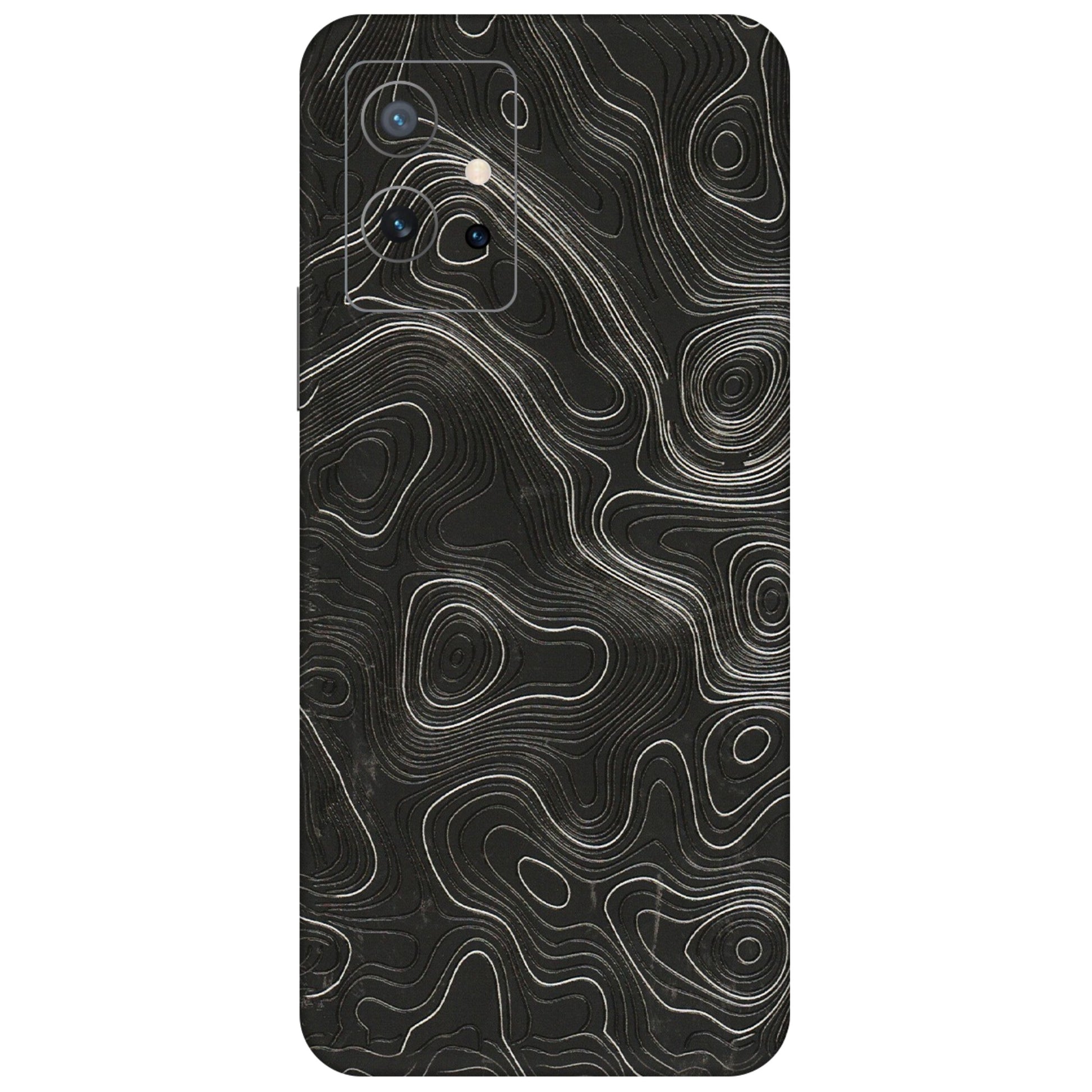 IQOO Phone Skins (All Models) - Abstract White Line Map - 3D Embossed Finish (L-269) IQOO Z6 5G