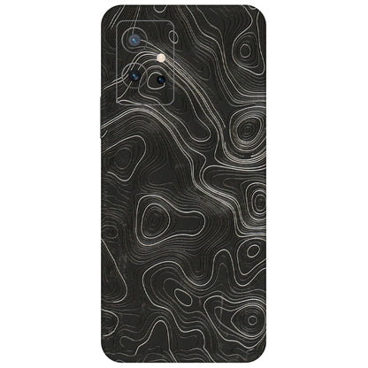 IQOO Phone Skins (All Models) - Abstract White Line Map - 3D Embossed Finish (L-269) IQOO Z6 5G