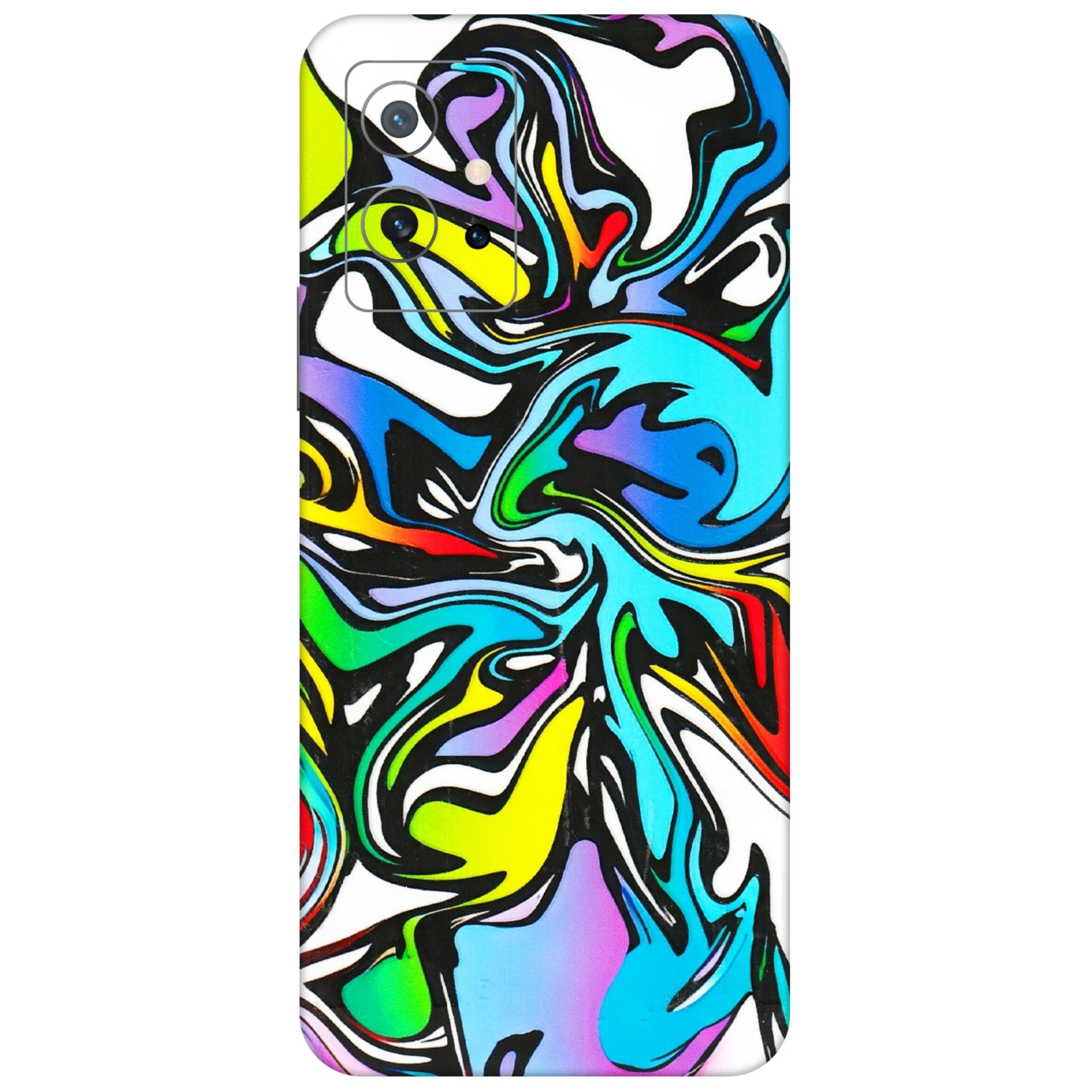 IQOO Phone Skins (All Models) - Abstract Colour Paints - 3D Embossed Finish (L-271) IQOO Z6 5G