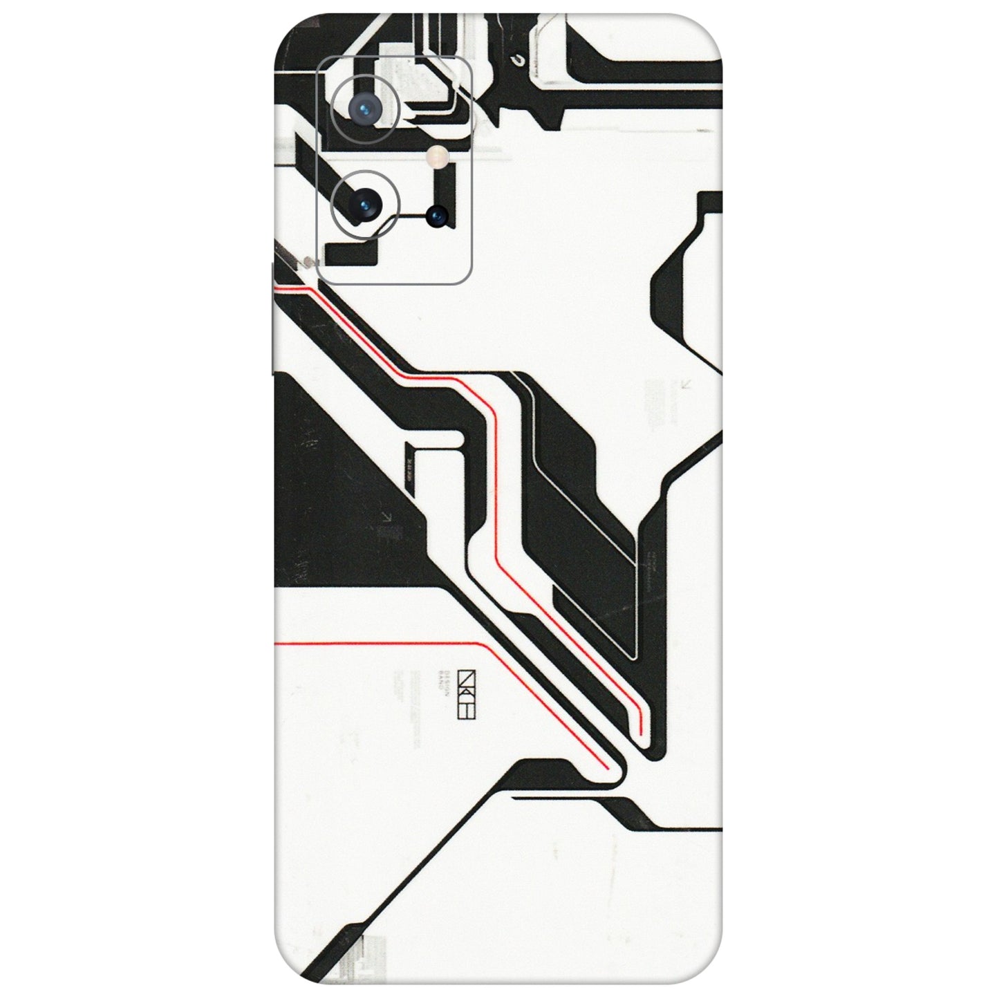 IQOO Phone Skins (All Models) - White Techy Logo - 3D Embossed Finish (L-312) IQOO Z6 5G