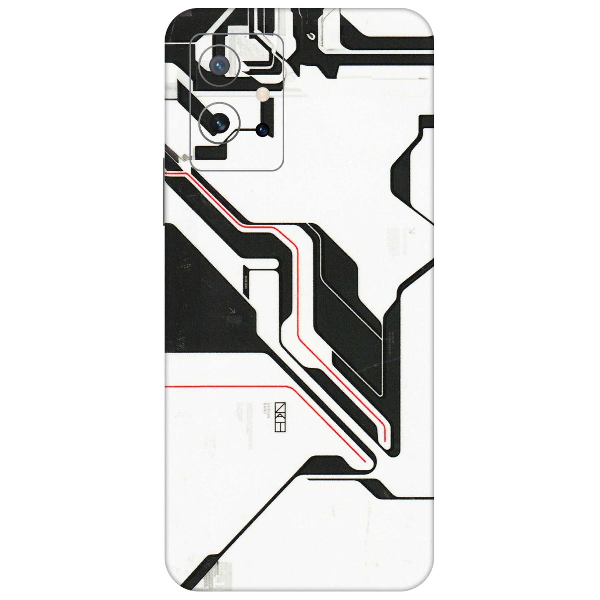 IQOO Phone Skins (All Models) - White Techy Logo - 3D Embossed Finish (L-312) IQOO Z6 5G