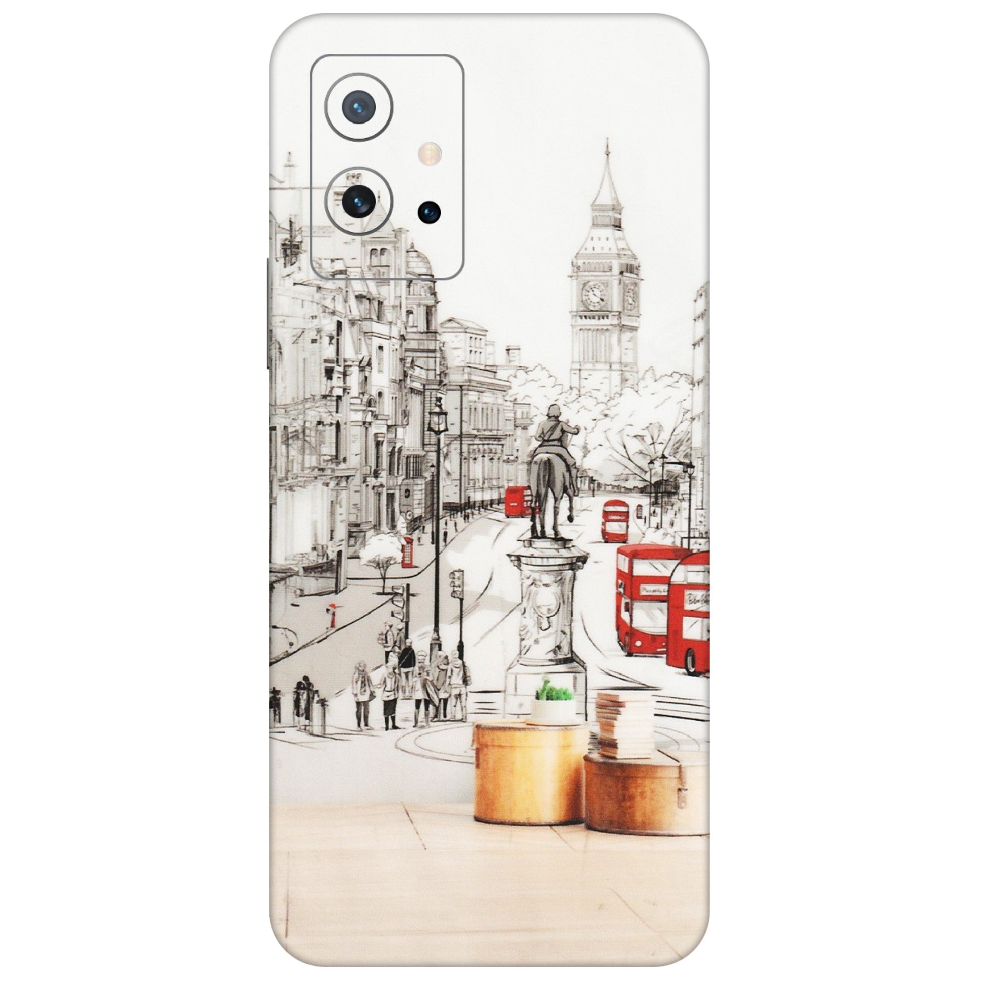 IQOO Phone Skins (All Models) - London Street - Transparent Finish (T-02) IQOO Z6 5G