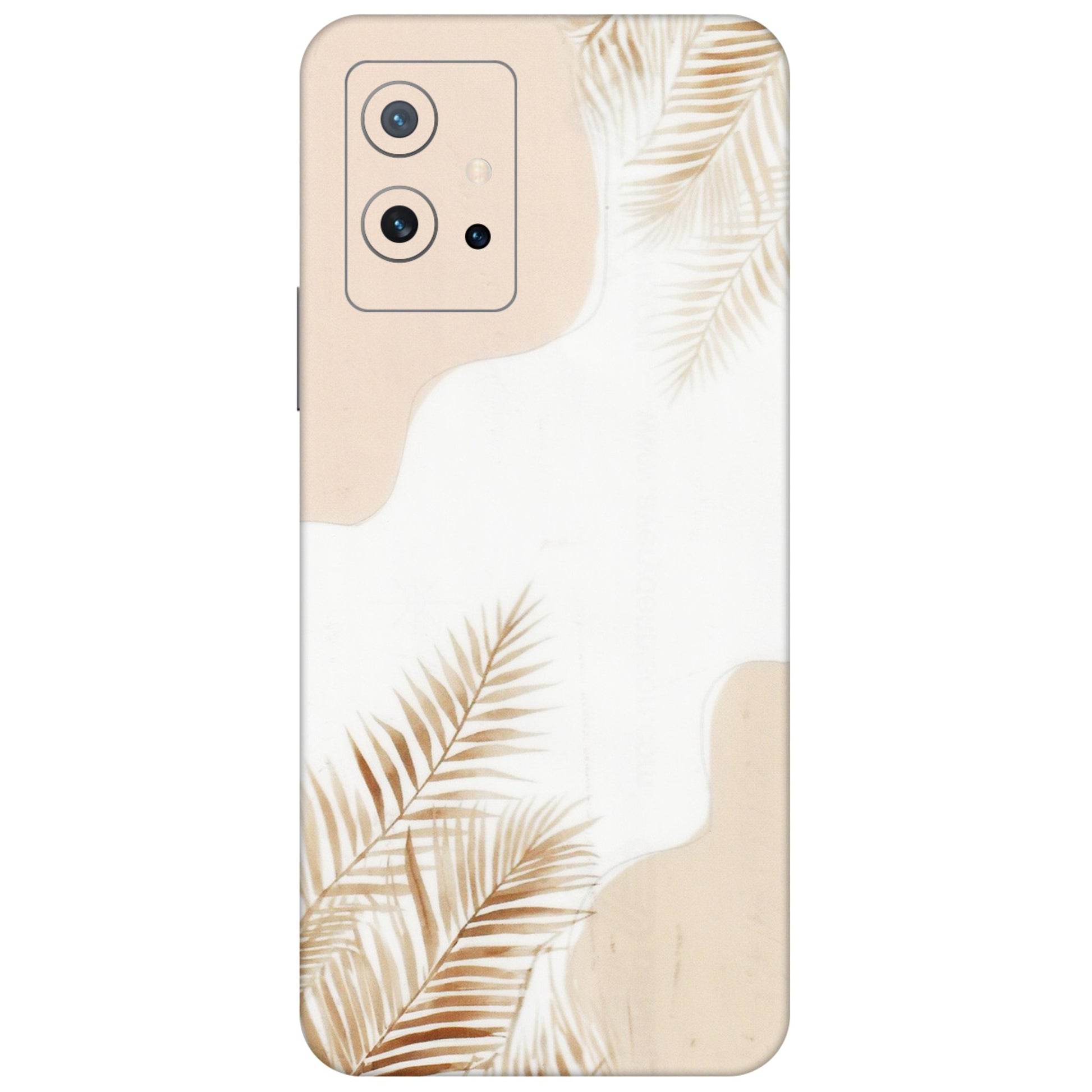 IQOO Phone Skins (All Models) - Gold Petals Abstract - Transparent Finish (T-08) IQOO Z6 5G