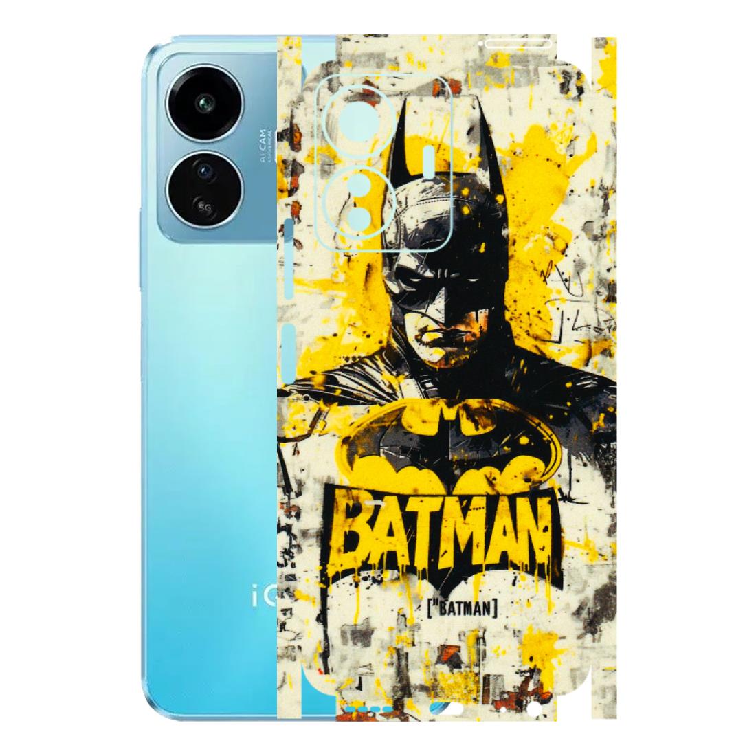 IQOO Phone Skins (All Models) - Batman Yellow BT - 3D Embossed Finish (L-304) IQOO Z6 Lite 5G
