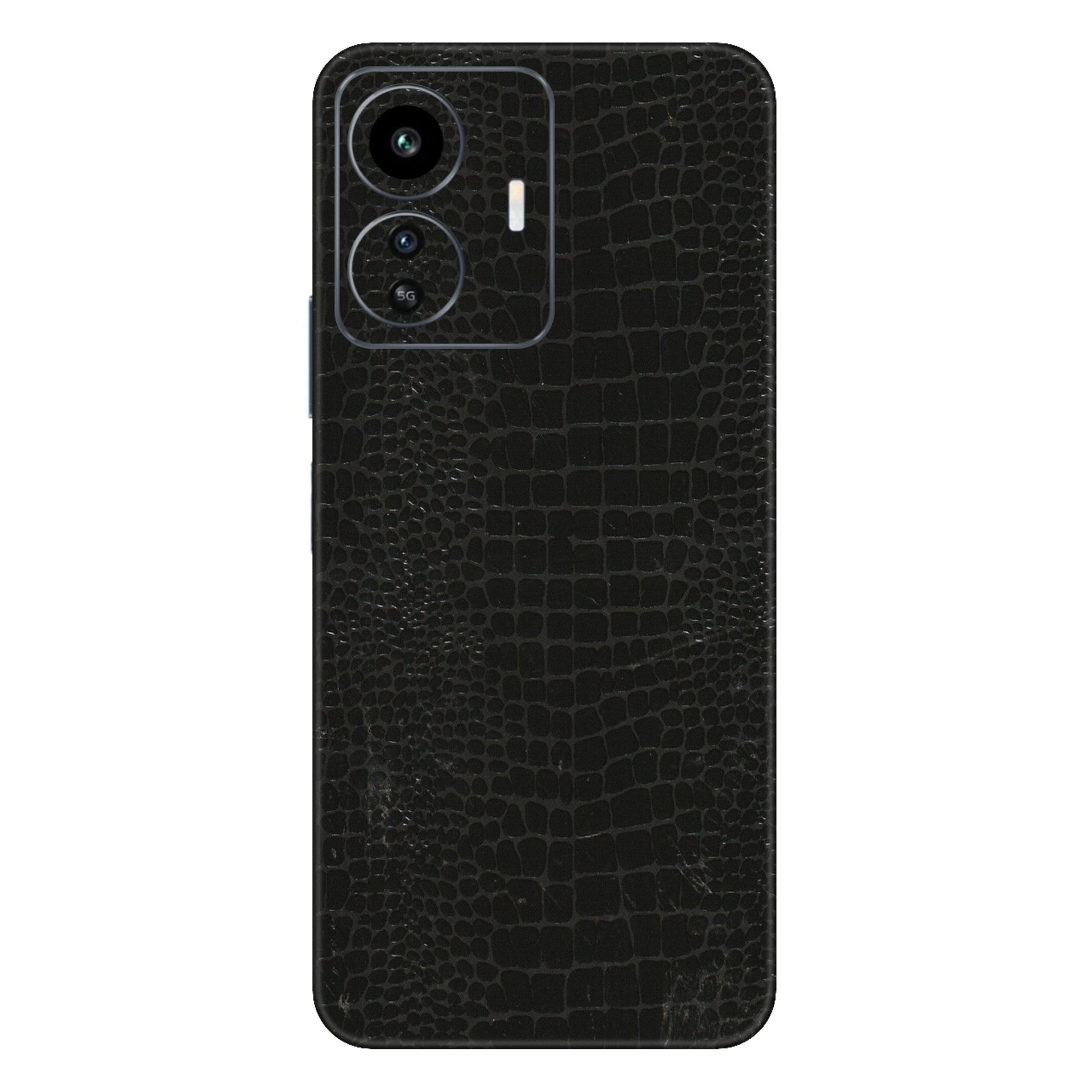IQOO Phone Skins (All Models) - Snake Leather Black - 3D Embossed Finish (L-107) IQOO Z6 Lite 5G