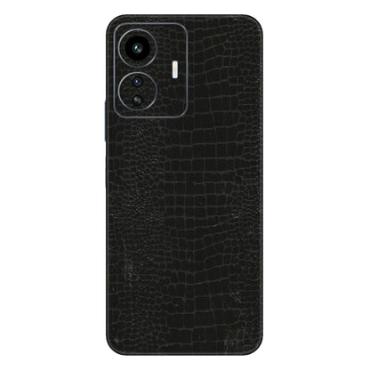IQOO Phone Skins (All Models) - Snake Leather Black - 3D Embossed Finish (L-107) IQOO Z6 Lite 5G