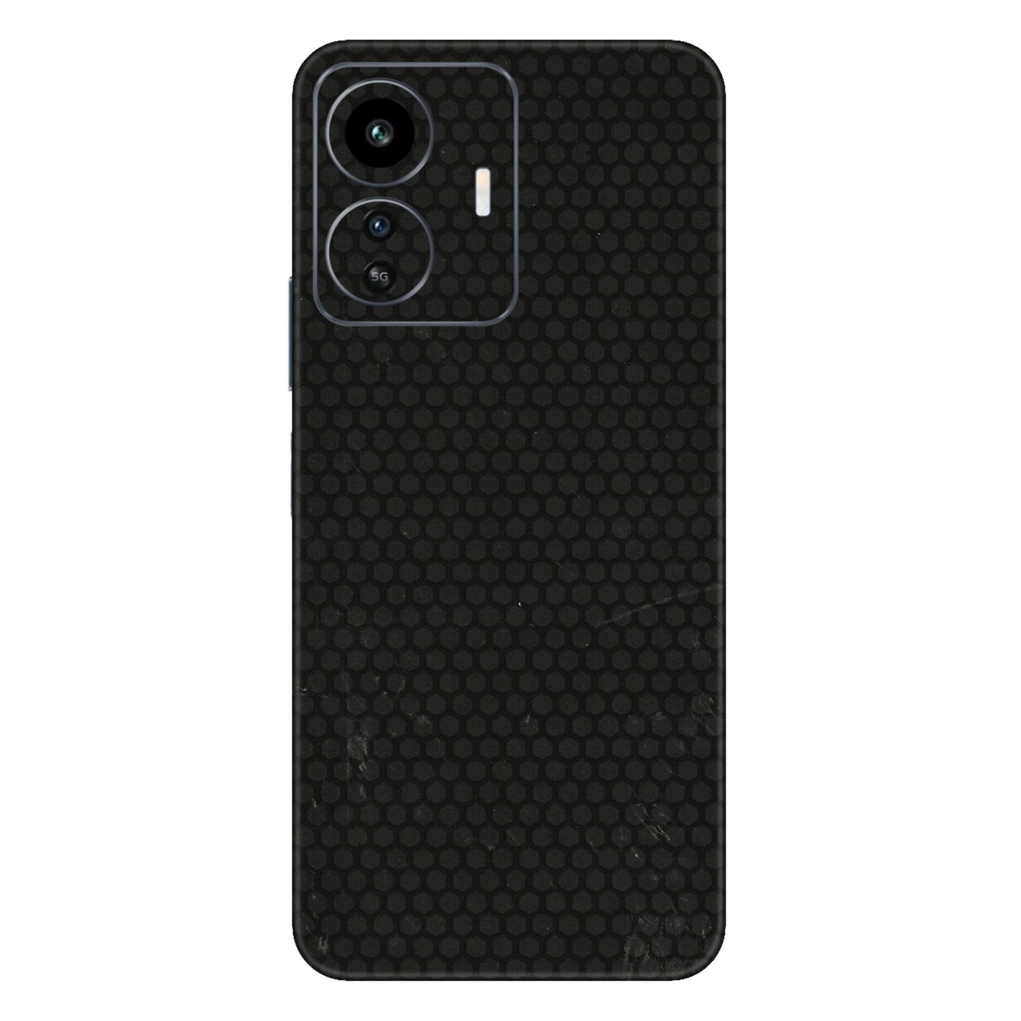 IQOO Phone Skins (All Models) - Black honeycomb - 3D Embossed Finish (L-114) IQOO Z6 Lite 5G