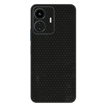 IQOO Phone Skins (All Models) - Black honeycomb - 3D Embossed Finish (L-114) IQOO Z6 Lite 5G