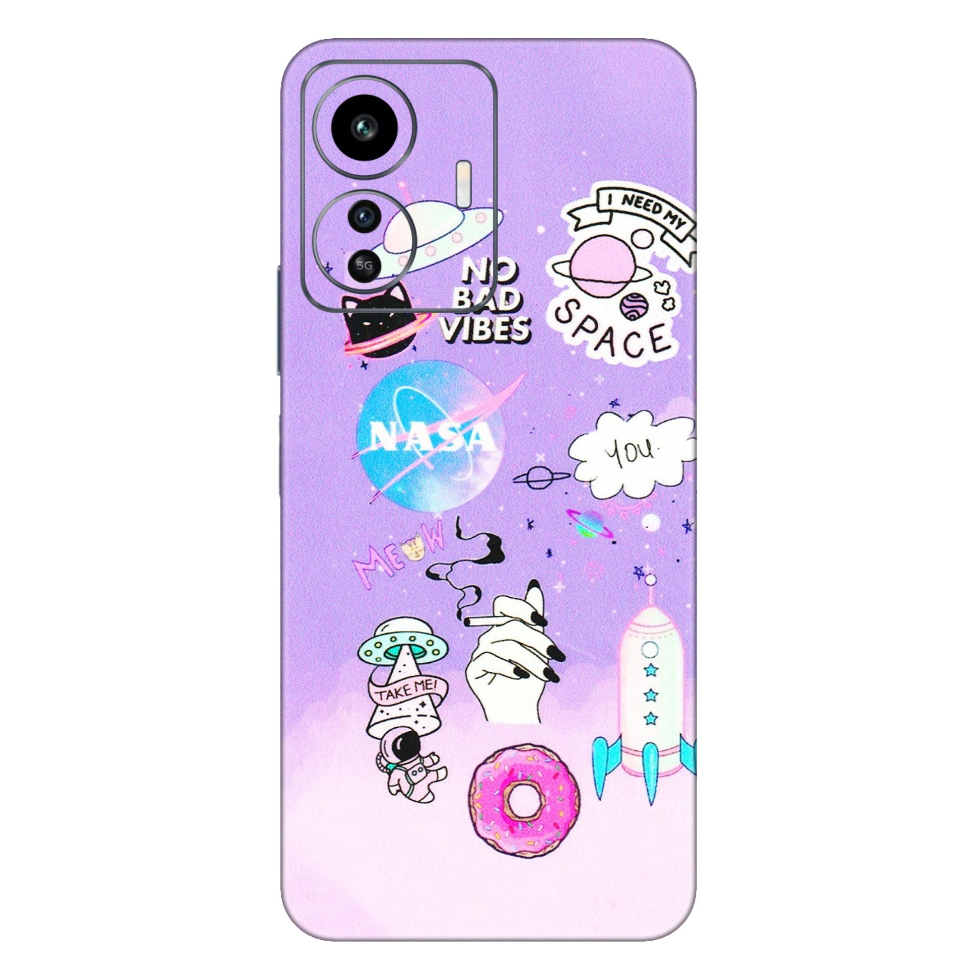 IQOO Phone Skins (All Models) - I Need My Nasa Skin - 3D Embossed Finish (L-149) IQOO Z6 Lite 5G