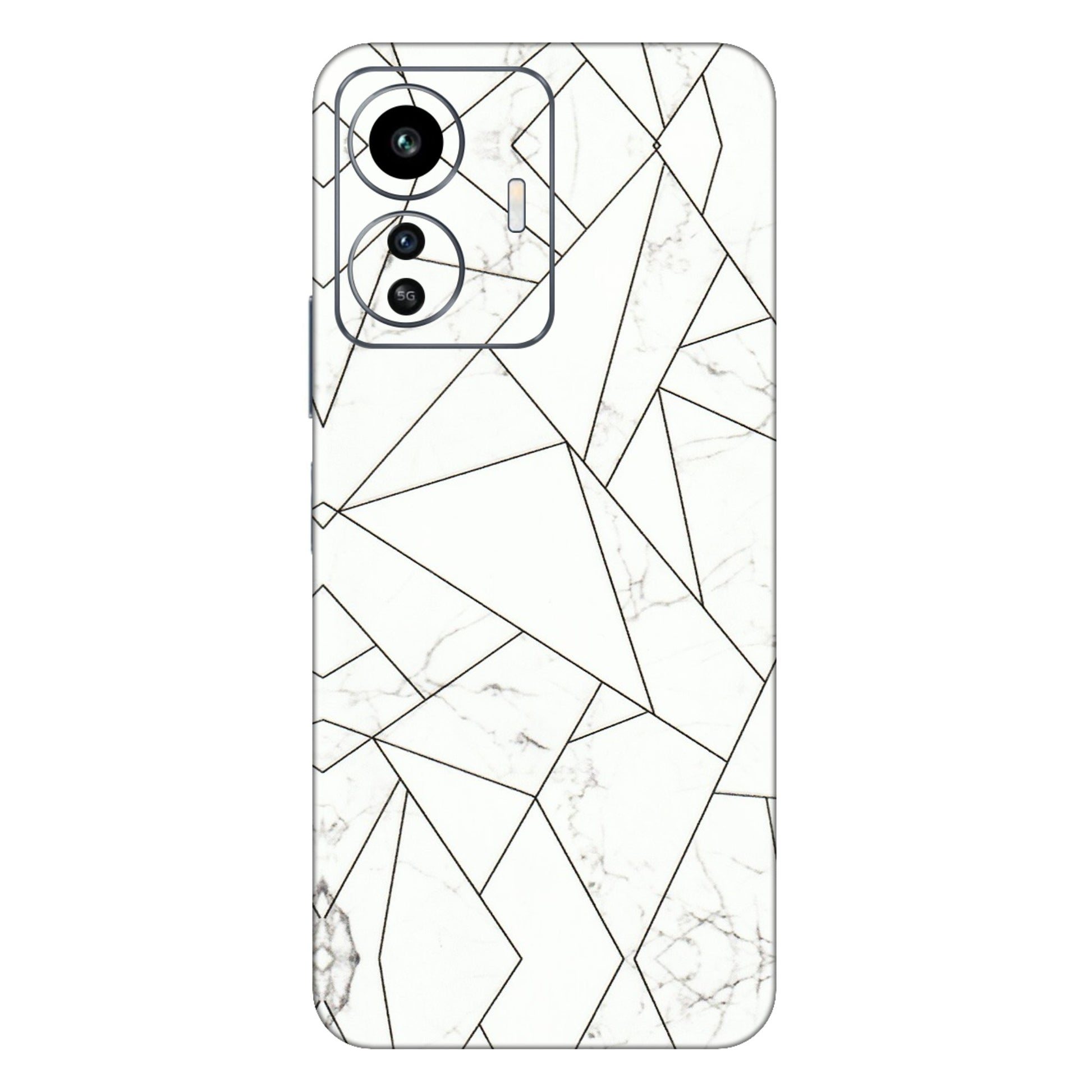 IQOO Phone Skins (All Models) - Luxury White Marble Effect - 3D Embossed Finish (L-168) IQOO Z6 Lite 5G