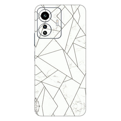 IQOO Phone Skins (All Models) - Luxury White Marble Effect - 3D Embossed Finish (L-168) IQOO Z6 Lite 5G