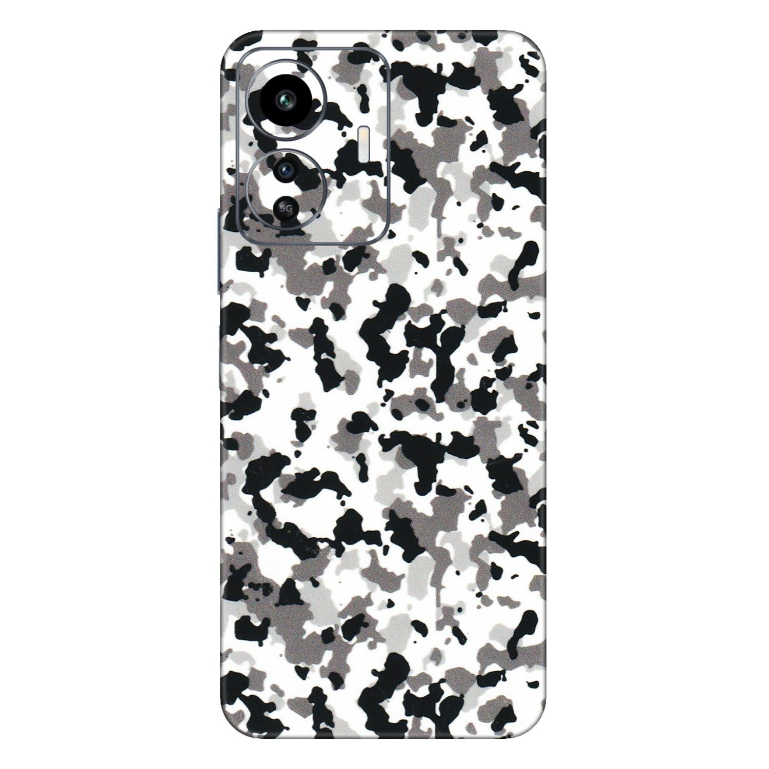 IQOO Phone Skins (All Models) - White Black Camouflage - 3D Embossed Finish (L-18) IQOO Z6 Lite 5G
