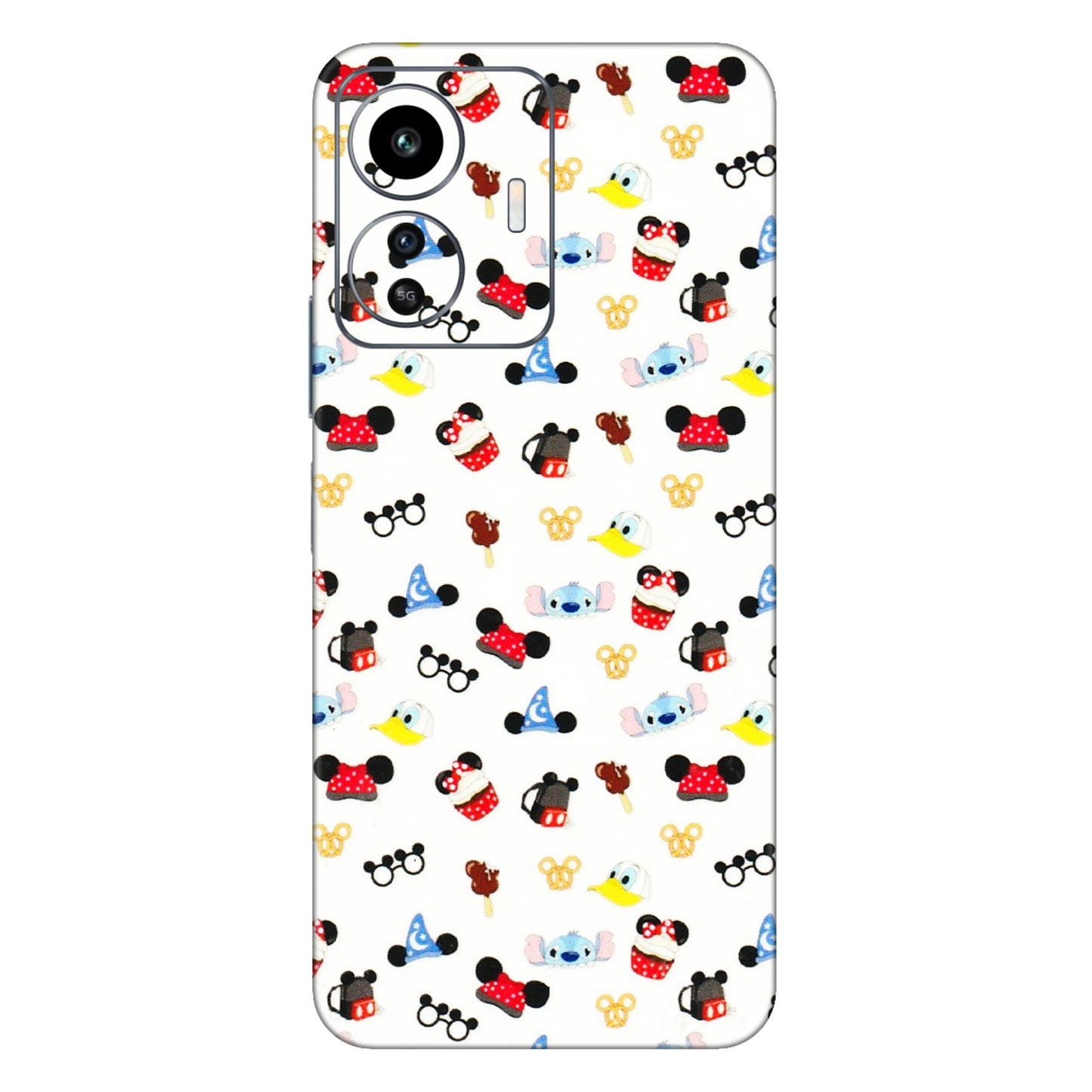 IQOO Phone Skins (All Models) - Minnie Mouse & Donald Doodles s - 3D Embossed Finish (L-194) IQOO Z6 Lite 5G