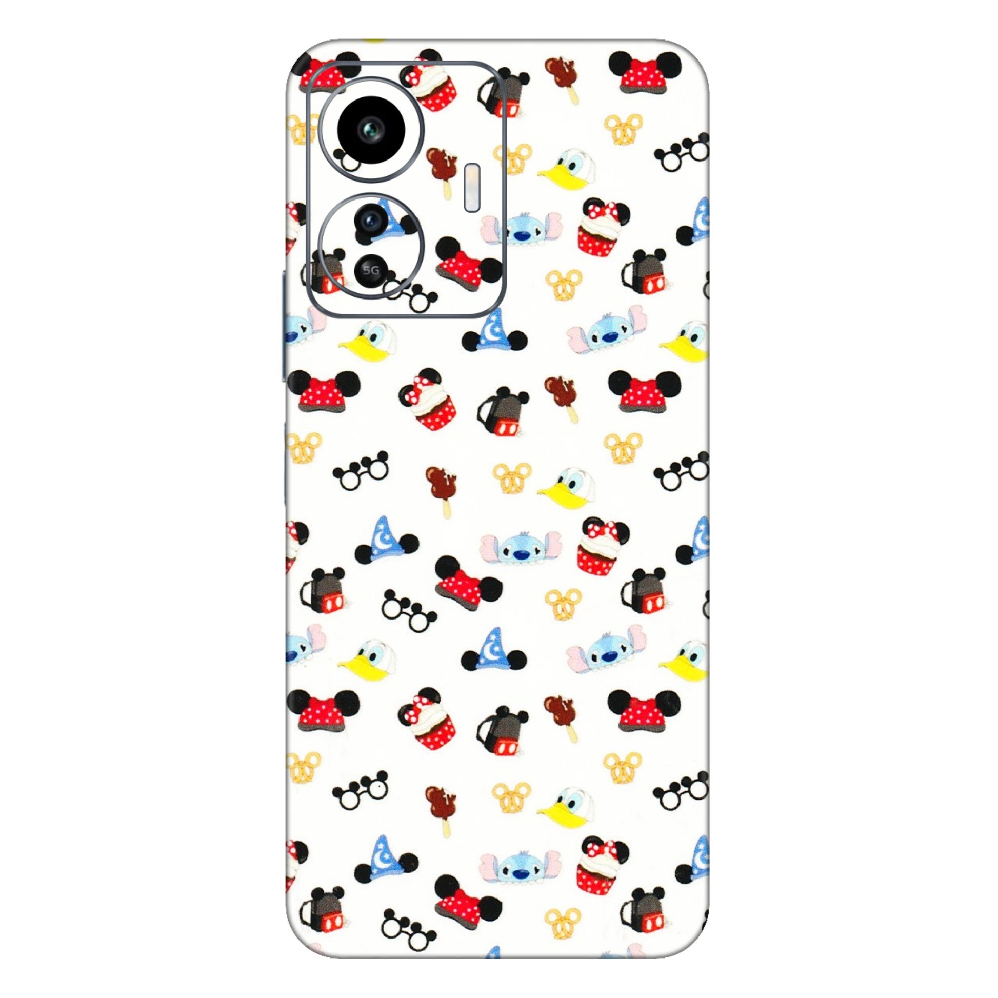 IQOO Phone Skins (All Models) - Minnie Mouse & Donald Doodles s - 3D Embossed Finish (L-194) IQOO Z6 Lite 5G