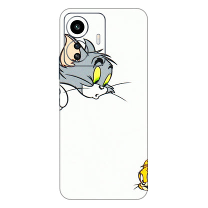 IQOO Phone Skins (All Models) - Cute Tom And Jerry - 3D Embossed Finish (L-220) IQOO Z6 Lite 5G