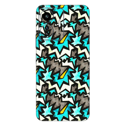 IQOO Phone Skins (All Models) - Funky Zig Zag - 3D Embossed Finish (L-223) IQOO Z6 Lite 5G