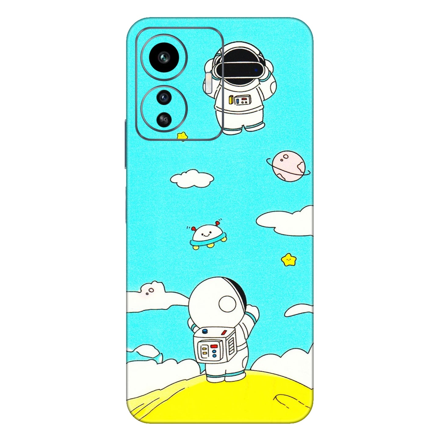 IQOO Phone Skins (All Models) - Blue Skies Astro Float - 3D Embossed Finish (L-230) IQOO Z6 Lite 5G
