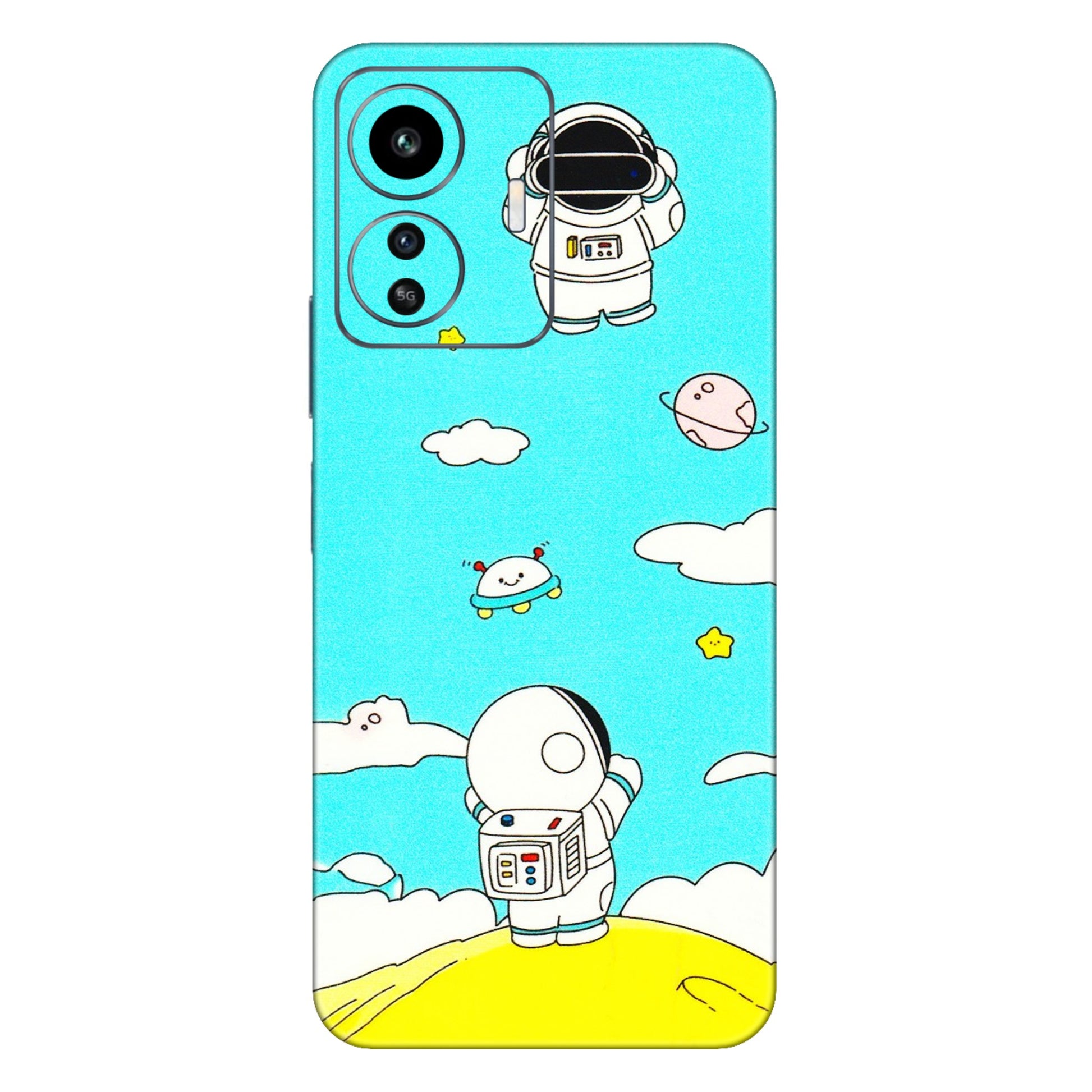 IQOO Phone Skins (All Models) - Blue Skies Astro Float - 3D Embossed Finish (L-230) IQOO Z6 Lite 5G
