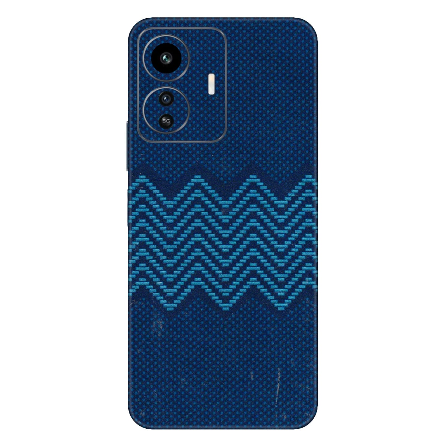 IQOO Phone Skins (All Models) - Blue Sober Waves - 3D Embossed Finish (L-306) IQOO Z6 Lite 5G