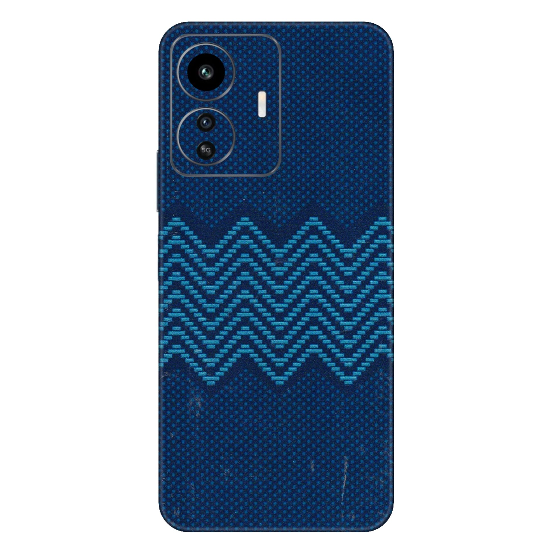 IQOO Phone Skins (All Models) - Blue Sober Waves - 3D Embossed Finish (L-306) IQOO Z6 Lite 5G