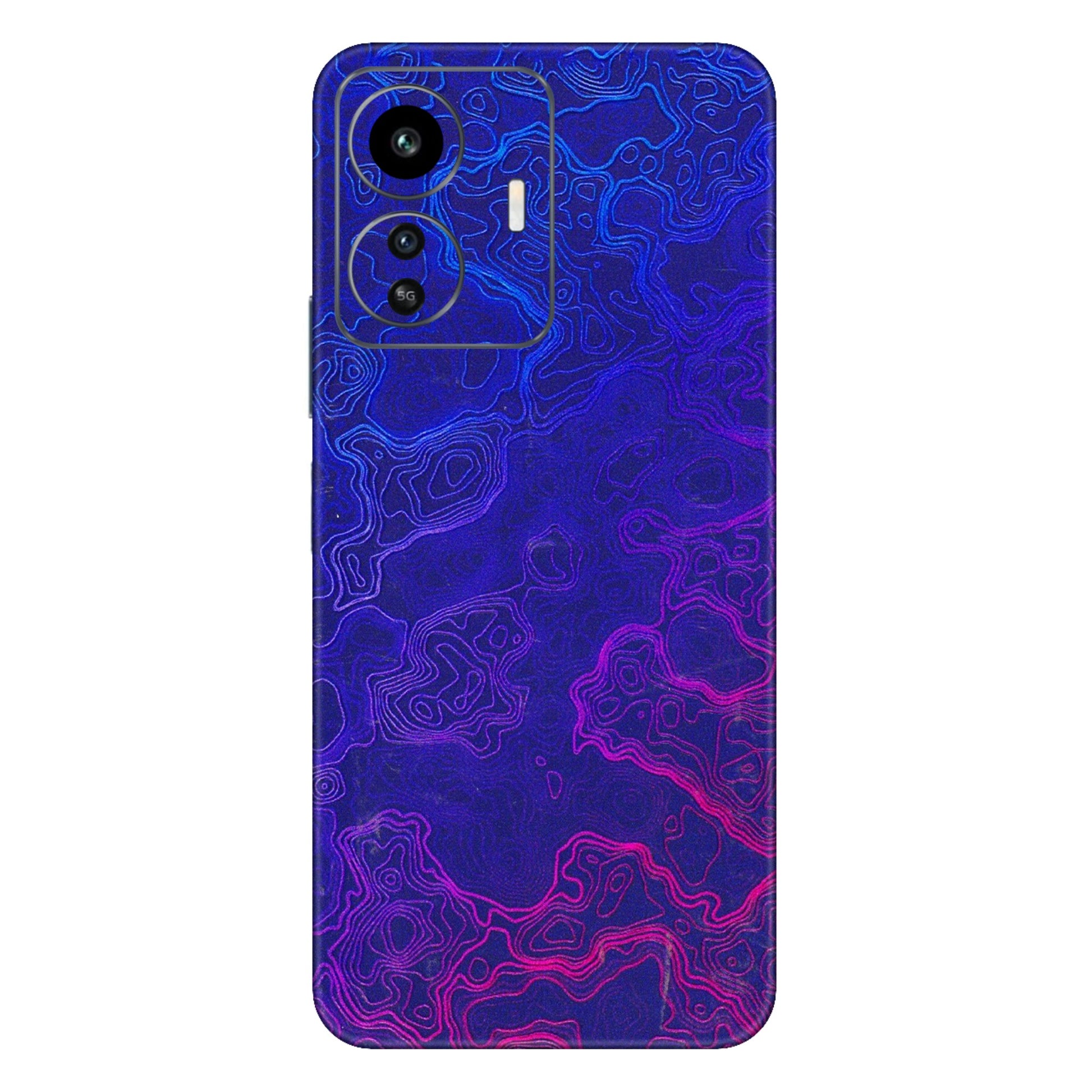 IQOO Phone Skins (All Models) - Purple Ripples Swirl - 3D Embossed Finish (L-314) IQOO Z6 Lite 5G