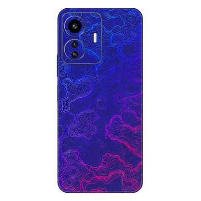 IQOO Phone Skins (All Models) - Purple Ripples Swirl - 3D Embossed Finish (L-314) IQOO Z6 Lite 5G