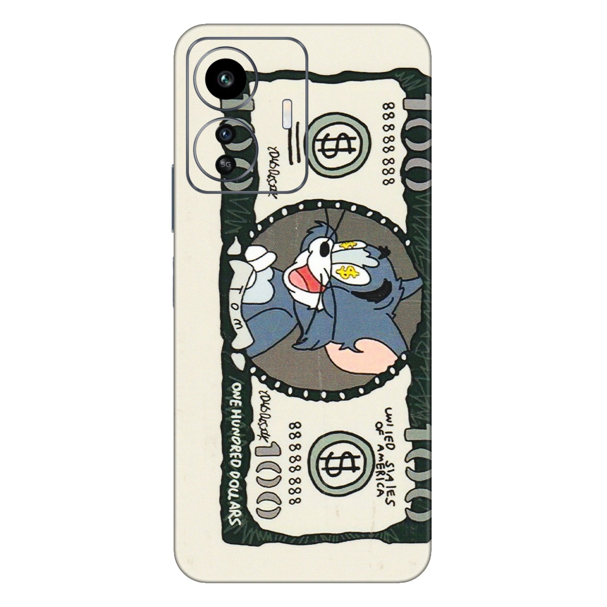IQOO Phone Skins (All Models) - Tom Hundred Dollar - 3D Embossed Finish (L-324) IQOO Z6 Lite 5G