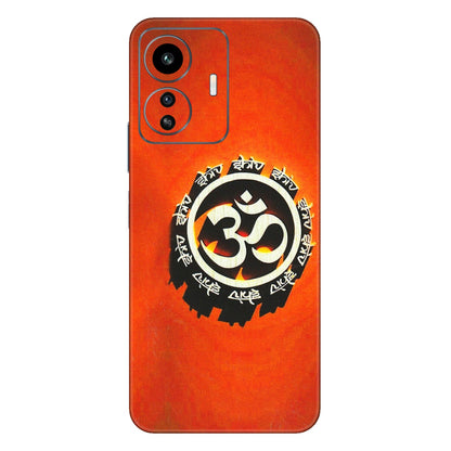 IQOO Phone Skins (All Models) - Aum Shiv Orange - 3D Embossed Finish (L-32) IQOO Z6 Lite 5G