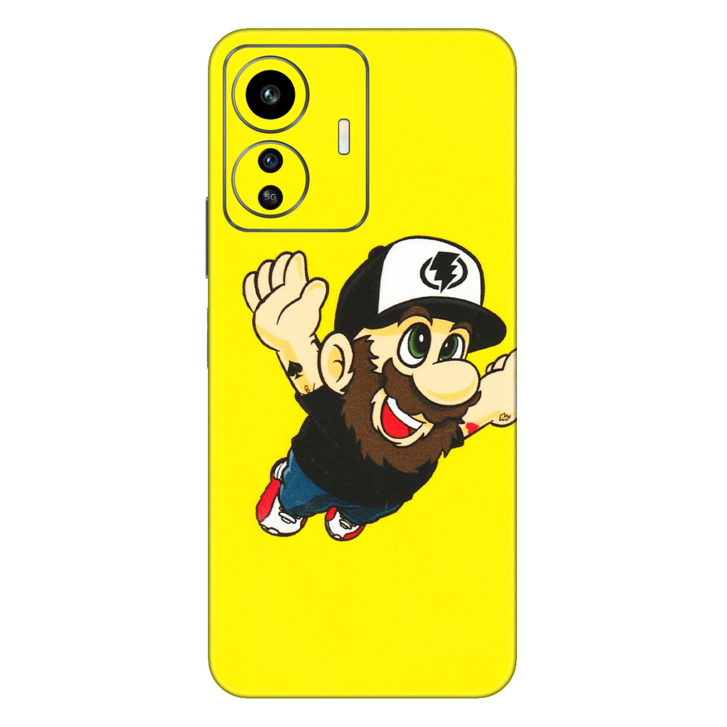 IQOO Phone Skins (All Models) - Flying Beardo - 3D Embossed Finish (L-60) IQOO Z6 Lite 5G