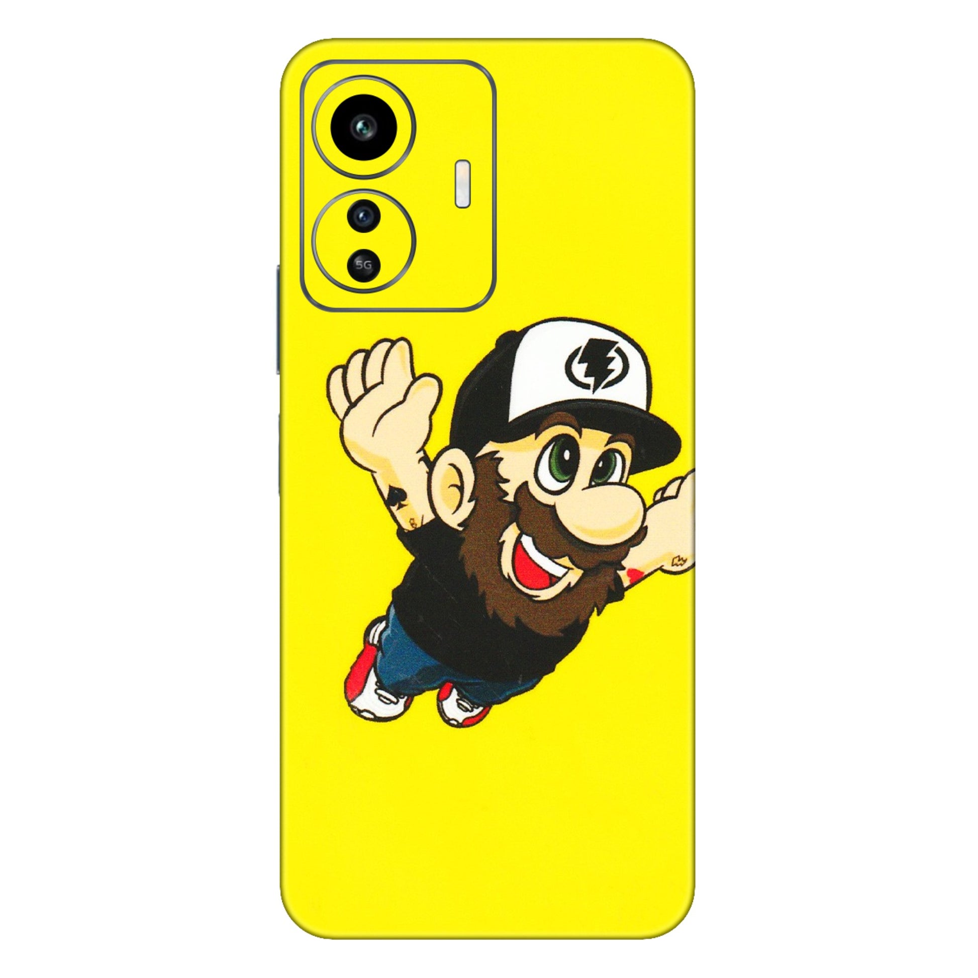 IQOO Phone Skins (All Models) - Flying Beardo - 3D Embossed Finish (L-60) IQOO Z6 Lite 5G