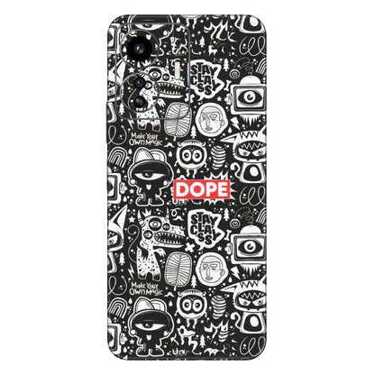 IQOO Phone Skins (All Models) - Dope Stay Classy Black Doodles - Matte Finish (M-126) IQOO Z6 Lite 5G