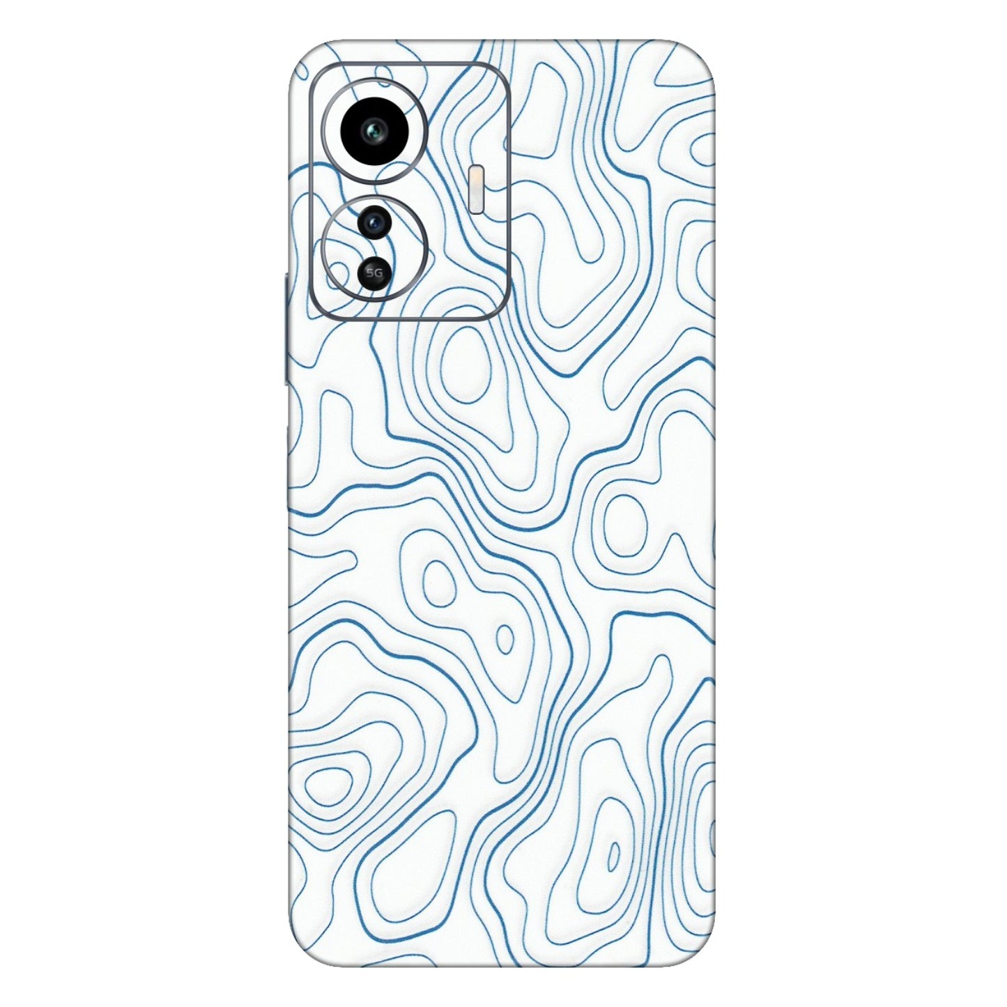 IQOO Phone Skins (All Models) - Blue And White Swirls - Matte Finish (M-139) IQOO Z6 Lite 5G