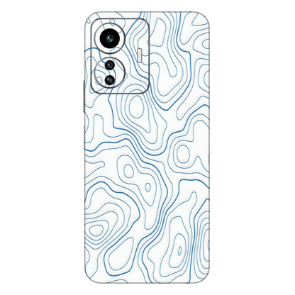 IQOO Phone Skins (All Models) - Blue And White Swirls - Matte Finish (M-139) IQOO Z6 Lite 5G