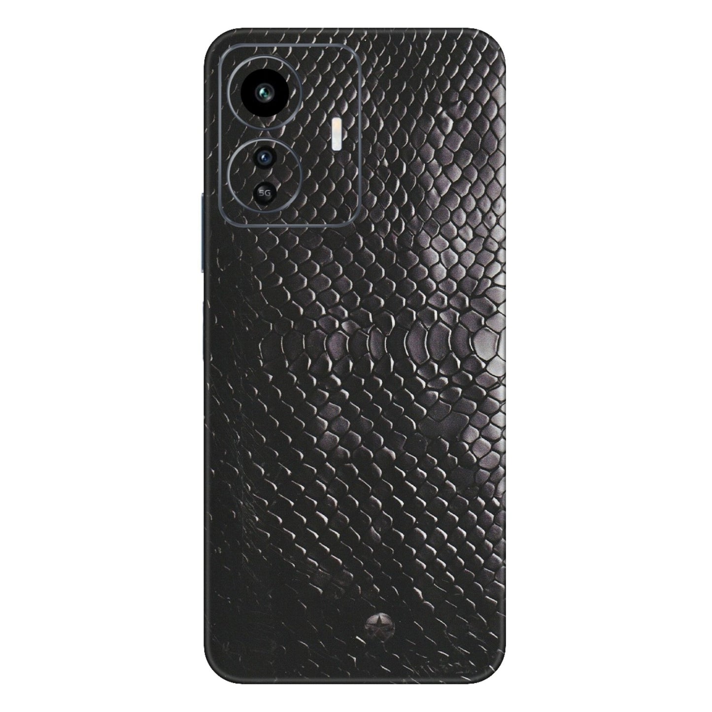 IQOO Phone Skins (All Models) - Black Snack Leather - Matte Finish (M-147) IQOO Z6 Lite 5G