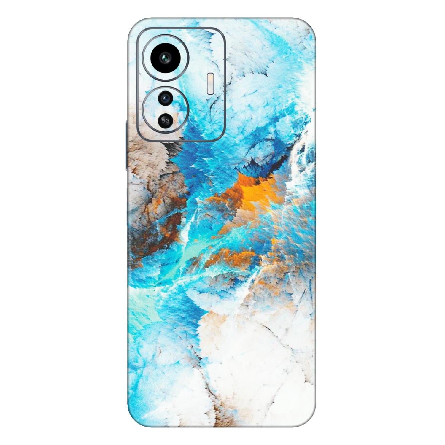 IQOO Phone Skins (All Models) - Blue Waves Abstract - Matte Finish (M-19) IQOO Z6 Lite 5G