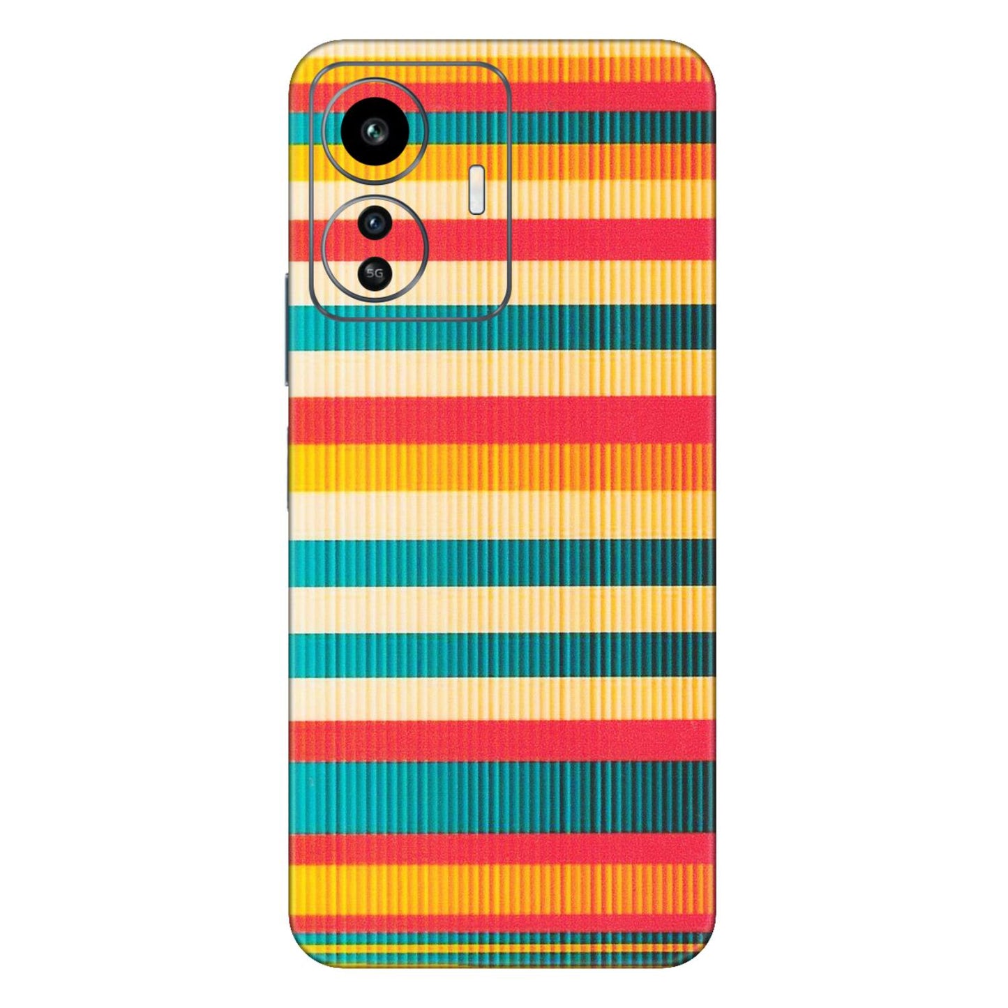 IQOO Phone Skins (All Models) - Colourful Stripes Soothing Effect - Matte Finish (M-86) IQOO Z6 Lite 5G