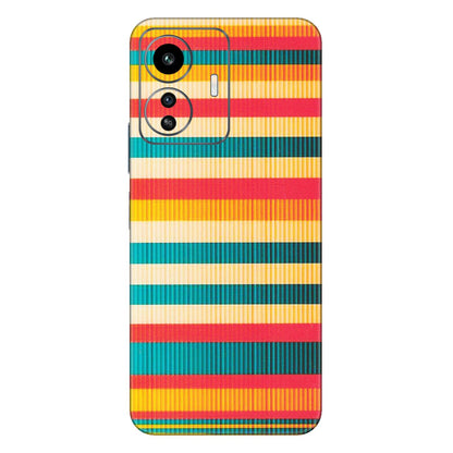 IQOO Phone Skins (All Models) - Colourful Stripes Soothing Effect - Matte Finish (M-86) IQOO Z6 Lite 5G