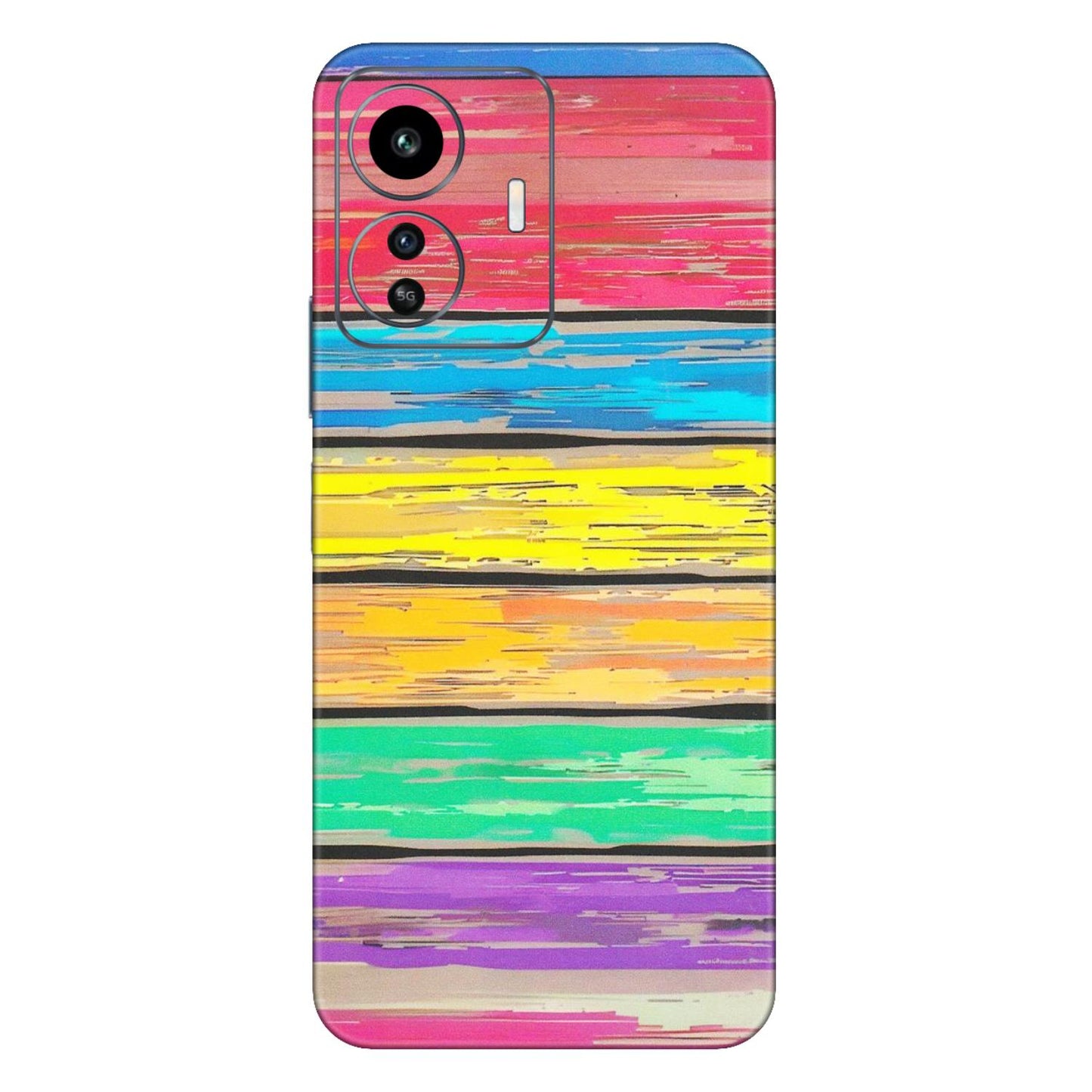 IQOO Phone Skins (All Models) - Multi Colour Wooden Wall - Matte Finish (M-96) IQOO Z6 Lite 5G