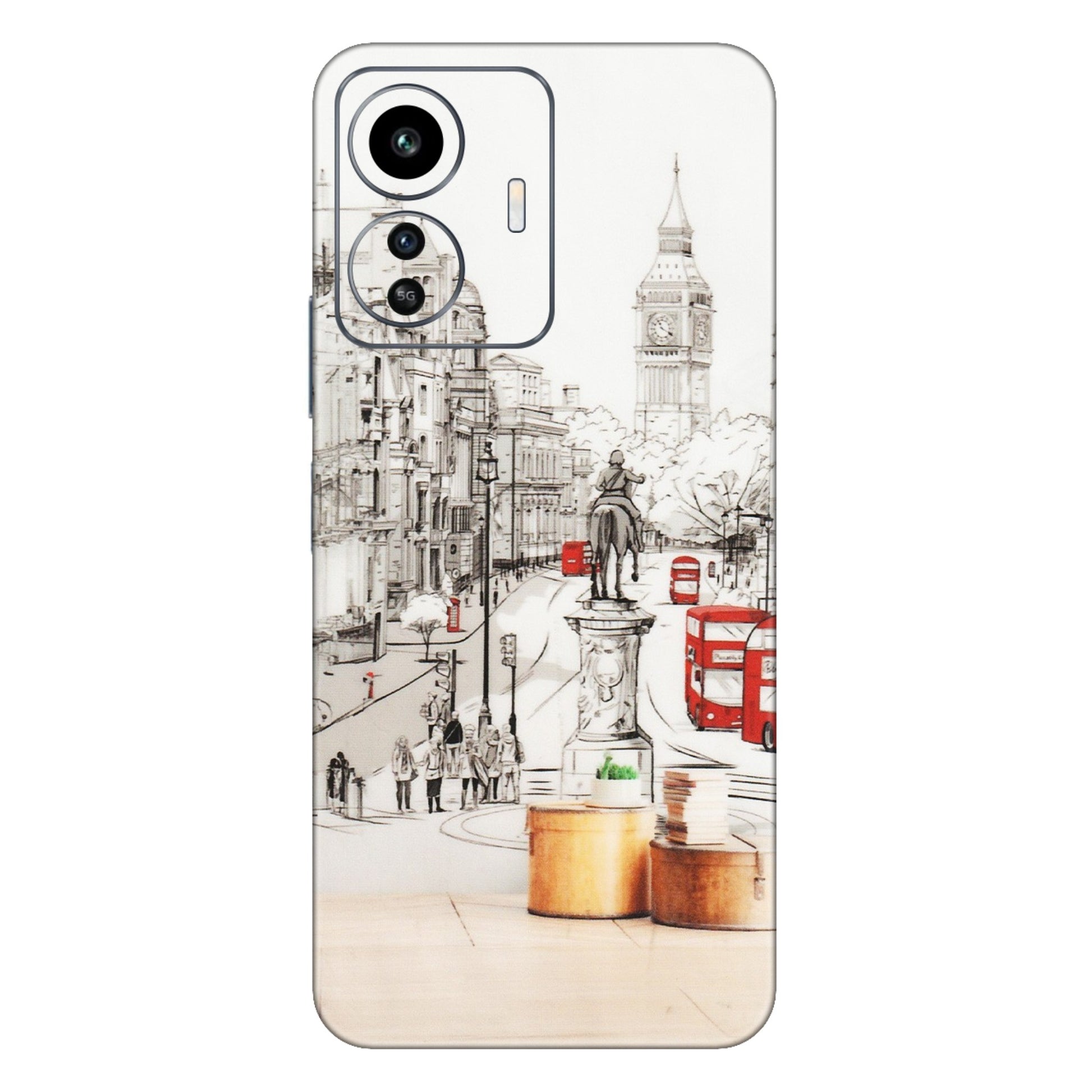 IQOO Phone Skins (All Models) - London Street - Transparent Finish (T-02) IQOO Z6 Lite 5G